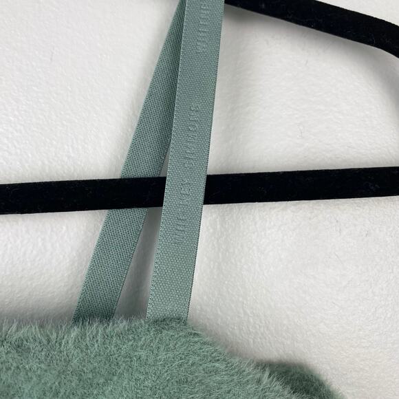 Gymshark Whitney Eyelash Knit Bandeau Leaf Green Light Support Bra Size Medium - Picture 4 of 7